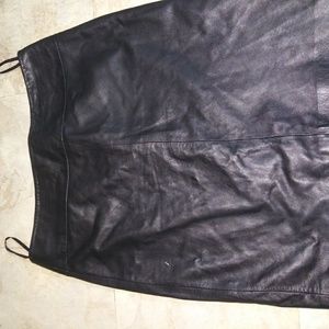 Black leather skirt